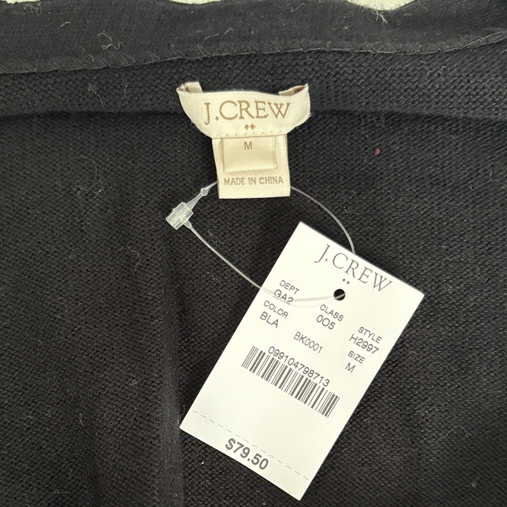 J. Crew Classic Black Knit Top